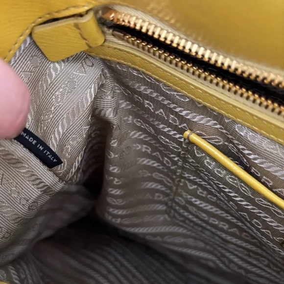 Prada Yellow Galleria Leather Tote with Strap - Picture 12 of 16